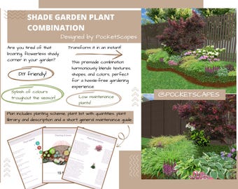 Shade Garden Planting Plan: Japanese Style, Zones 5-8 (Digital Download)