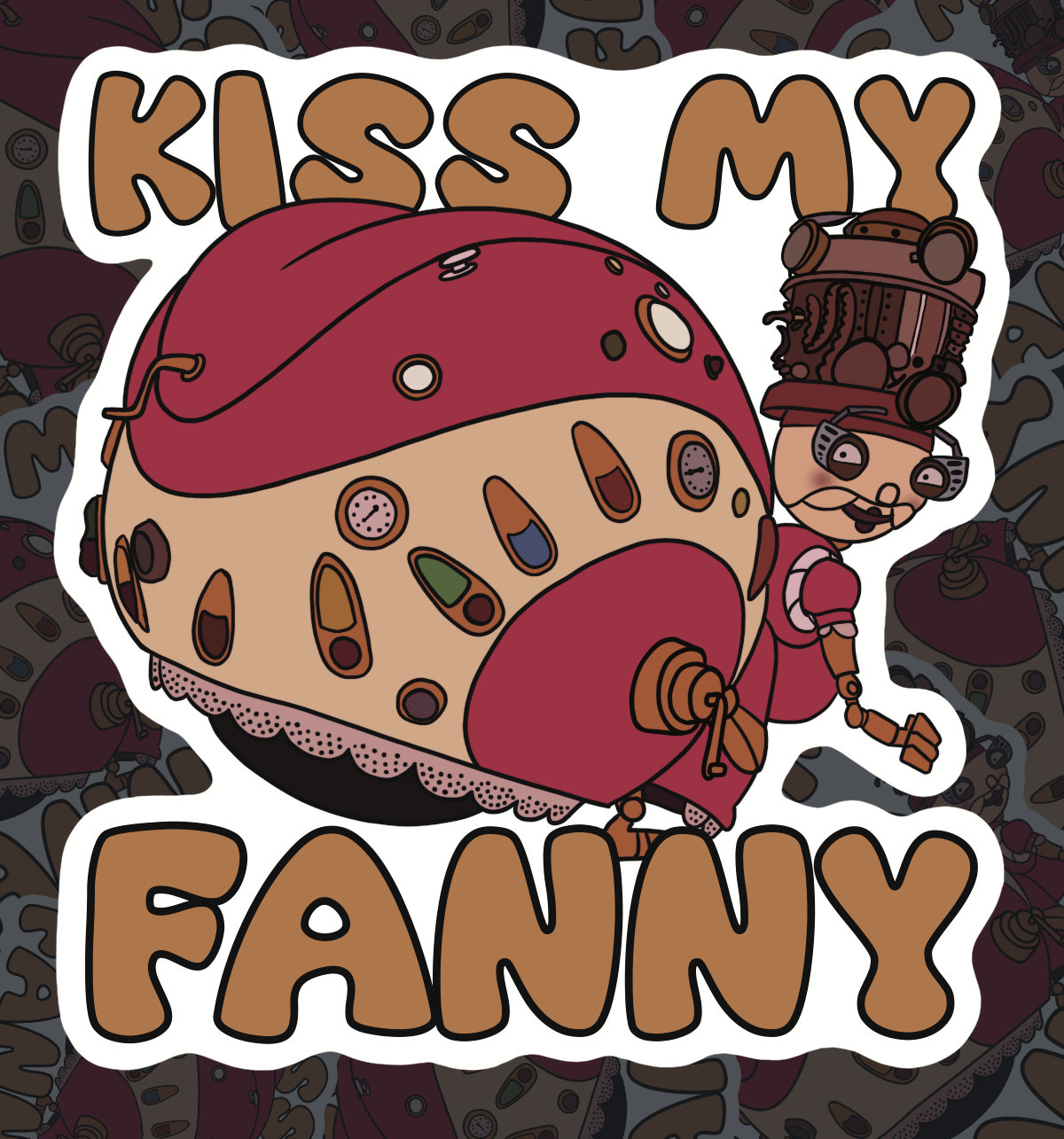 Robots Aunt Fanny Meme Sticker Etsy