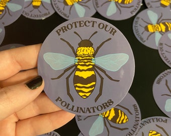 Protect Our Pollinators Sticker | Save the Bees Sticker