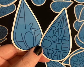 Water Drops Joke Sticker | Drink Water Sticker