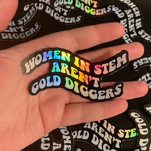 Holographic Women in STEM Sticker