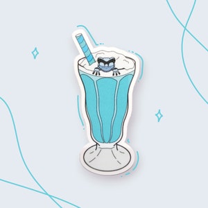 Grenouille-lait d'Amazone traînant dans un milk-shake Sticker