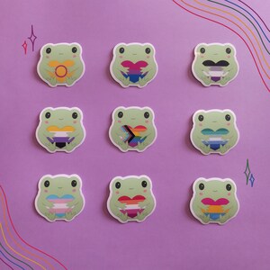 Pegatinas del orgullo de la rana