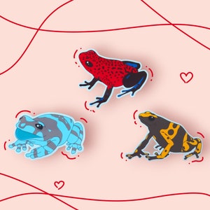 Stickers grenouilles en vinyle brillant