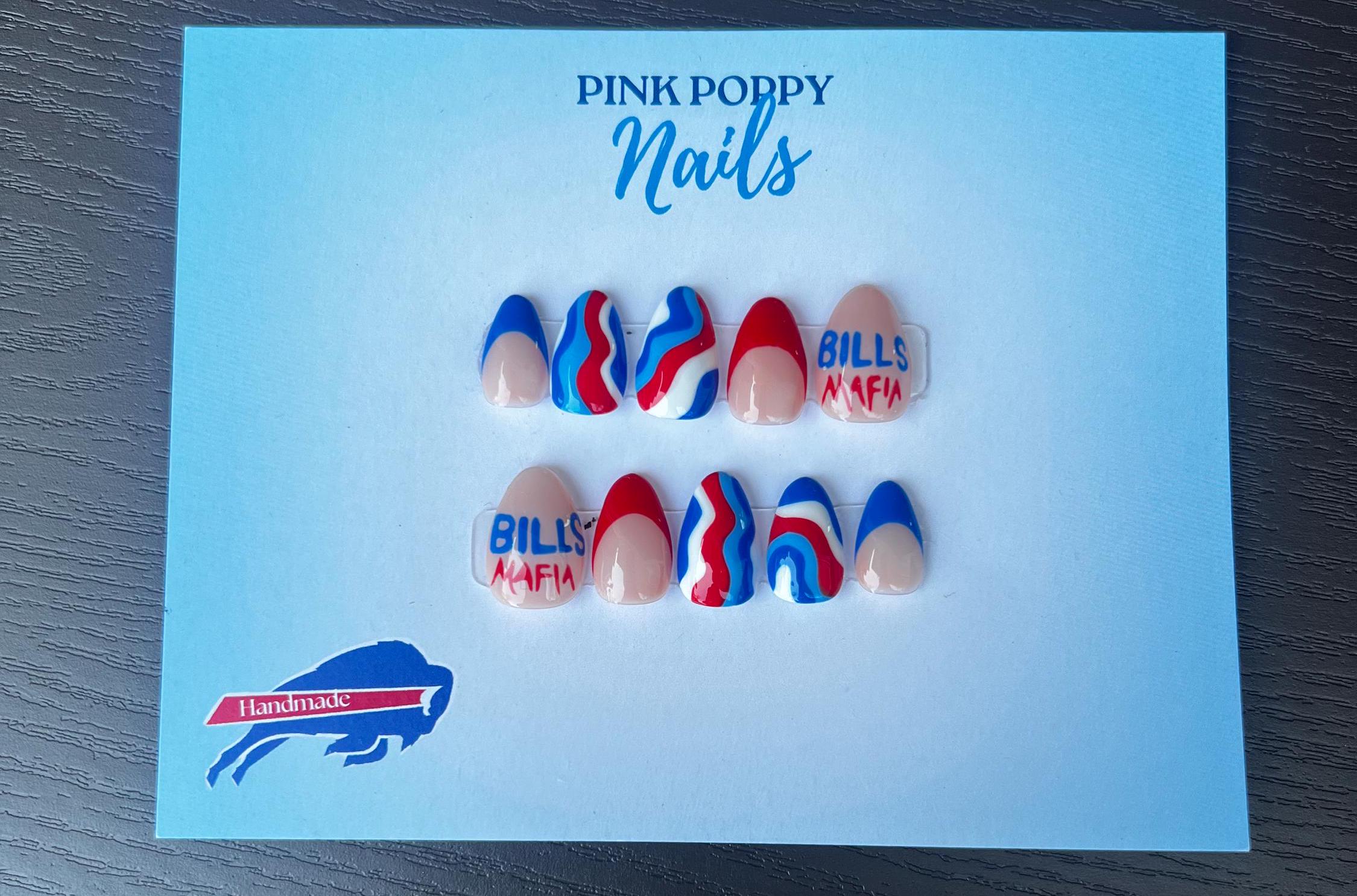 10 Variations - Buffalo Bills Press on Nails - Etsy