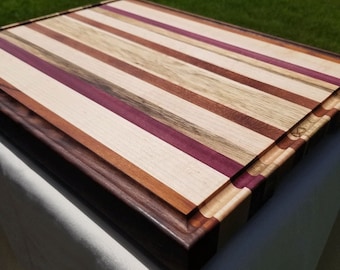 Custom Hand Made Cutting Boards With Drip Edge And Handles