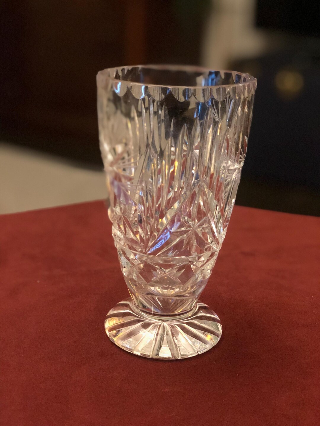 Cut Glass Vase Med Aegean