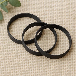 Large Open Circle Bezels – Resin Jewelry Frames | Set of 4 Black PETG Hollow Bezels (30–40mm) for Charms & Resin Crafting