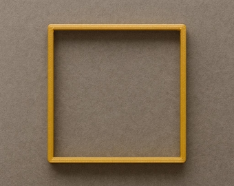 Large Gold Square Open Bezels – Resin Frames | Set of 4 Hollow PETG Bezels (40–70mm, Choose Depth) for Jewelry & Epoxy Crafting