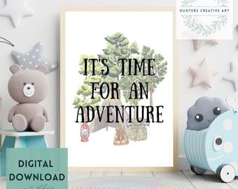 Adventure Nursery Print: Camping Theme Decor (Digital Download)