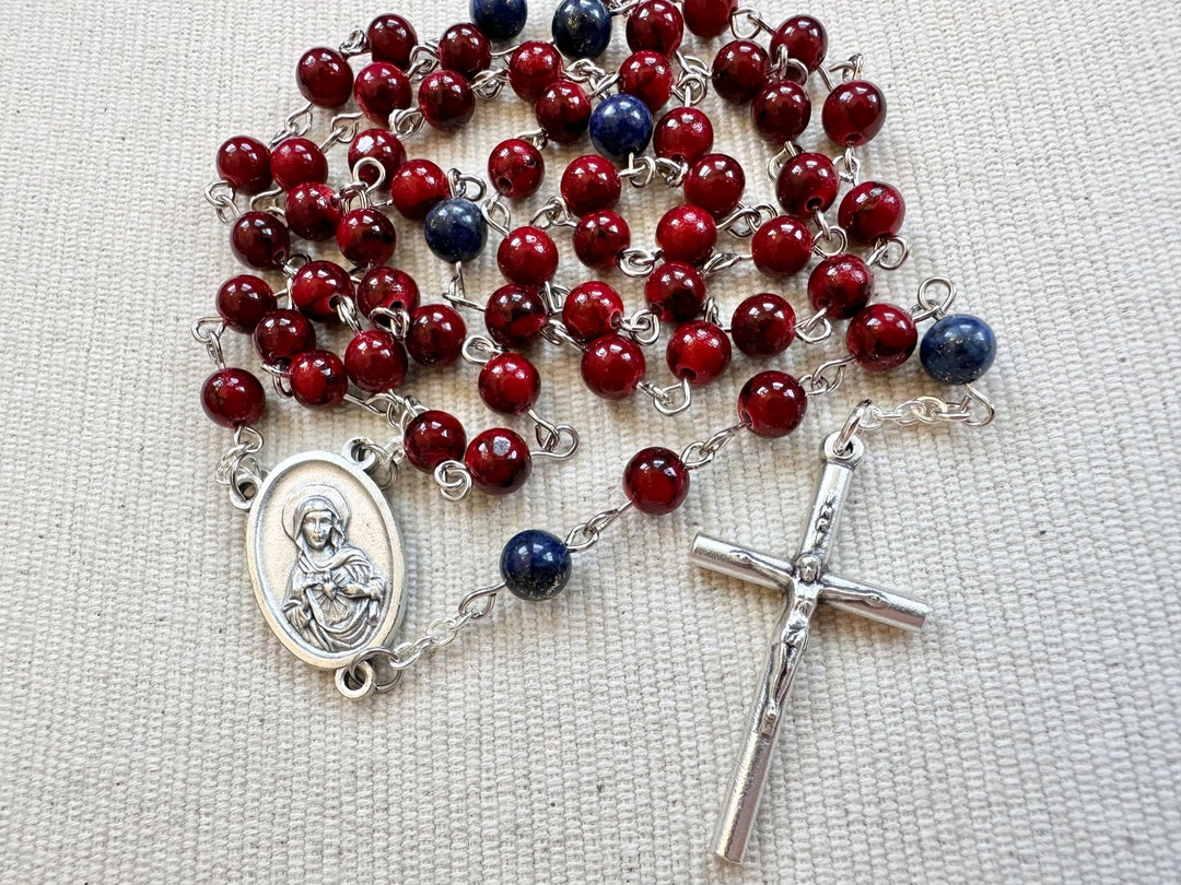 Immaculate Heart of Mary/sacred Heart of Jesus Catholic Rosary - Etsy