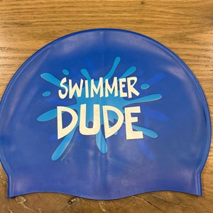 Swimmer Dude Silicone Swim Cap