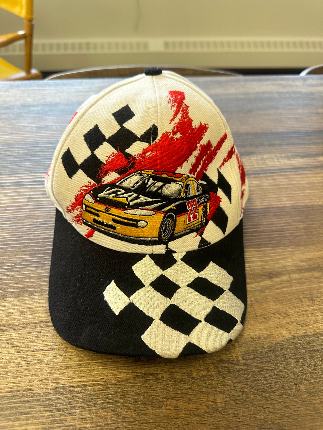 CAT Racing Nascar Splash All Over Logo Hat Ward Burton #22 Vintage ...