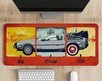 Back to the Future Mouse Pad  , Gaming Desk Mat ,Customized Mouse Pad , Different sizes Personalized Printing , Large Mouse Pad