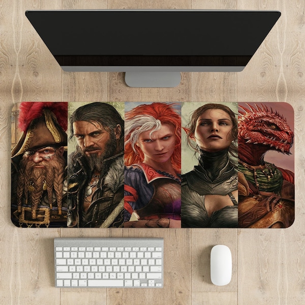 Divinity Original Sin Mouse Pad #2, Alfombrilla de escritorio para juegos, Alfombrilla de ratón personalizada, Impresión personalizada de diferentes tamaños, Alfombrilla de ratón grande