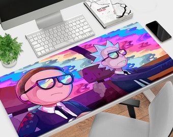 Rick and Morty Mouse Pad  , Gaming Desk Mat ,Customized Mouse Pad , Different sizes Personalized Printing , Large Mouse Pad