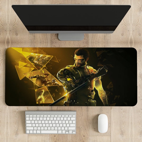 Deus Ex Mouse Pad  , Gaming Desk Mat , Customized Mouse Pad ,Different sizes Personalized Printing , Large Mouse Pad , Game Desk Mat