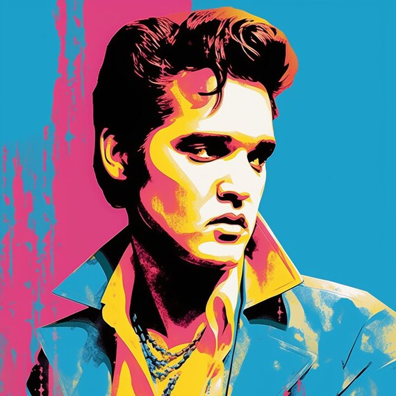 Elvis Canvas Pop Art V2 - Etsy