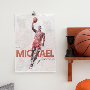 Michael Jordan Digital Poster | Printable Basketball Wall Art | NBA Legend Download | Sports Room Decor for Basketball Fans
