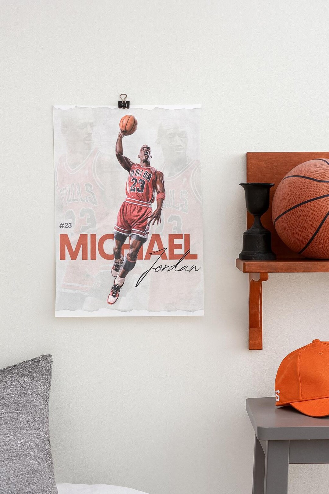 Michael Jordan Digital Poster Printable Basketball Wall Art NBA — free download