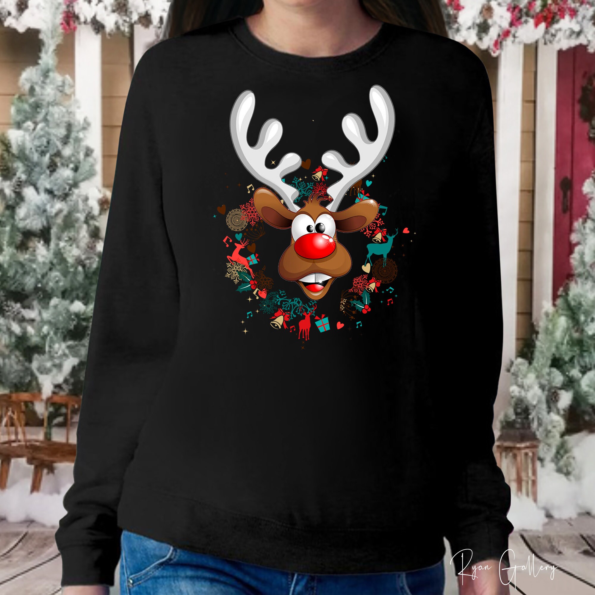 Reindeer Jumper Etsy UK