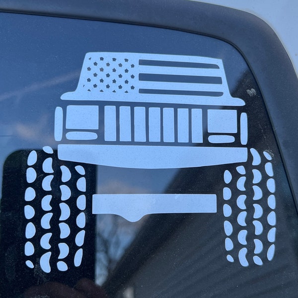 American Flag Jeep XJ Decal