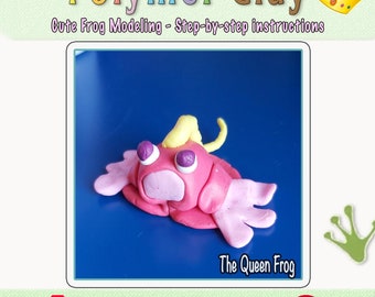Polymer Clay Queen Frog Tutorial: DIY Clay Project (PDF Pattern)