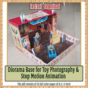 Shoebox Diorama for Kids: Create your own: ocean , jungle , forest , and  sea habitat , including cut out animal figurines from 4 biomes , for  natural