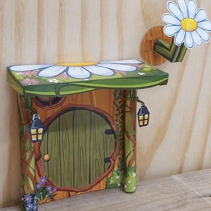Printable Paper Fairy House: DIY Daisy Door Craft (PDF Download)