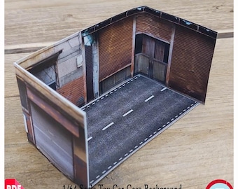 1/64ジオラマ背景 デジタルファイル ミニカーの素晴らしい写真のための