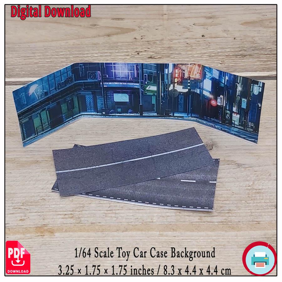 22 Glow in the Dark Crafts for Kids 2 1:64 Scale Toy Car Display Backdrop 1/64 Neon City Glow Backdrop -…