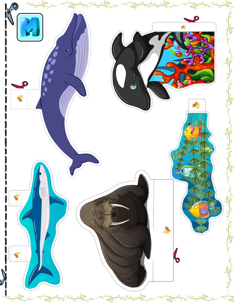 Printable Shoebox Diorama, Create a Savanna Habitat, Ocean Habitat ...