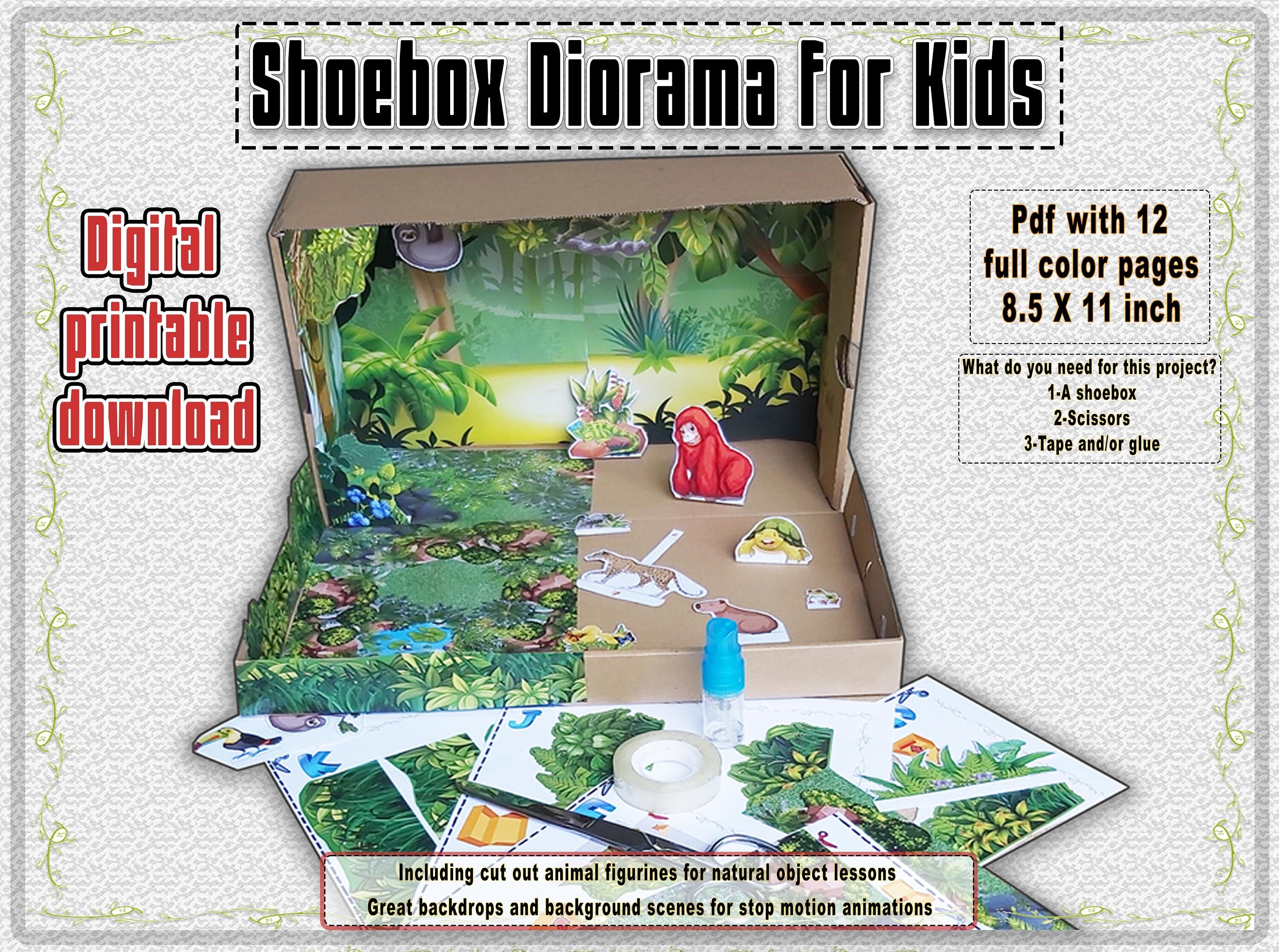 shoebox diorama book  Shoe box diorama, Diorama, Box art