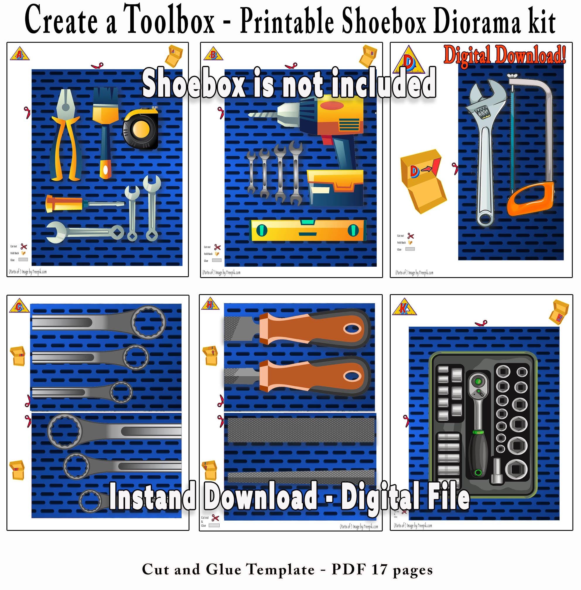 DIY Paper Toolbox Gift Box Template (digital Download) - Etsy