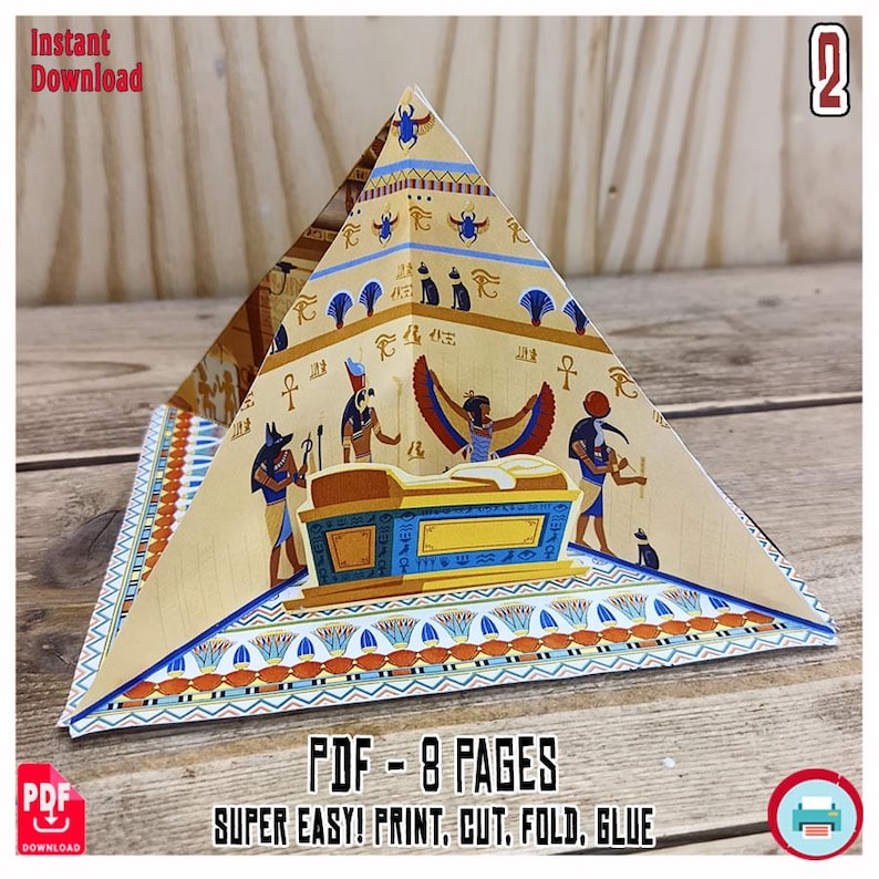 Ancient Egypt 3D Tomb & Pyramid Diorama – Printable Cut and Paste Craft ...