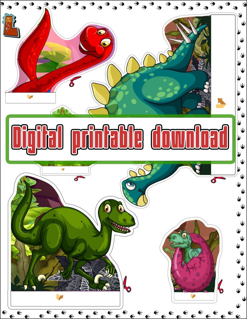 Dinosaurs Printable Paper Shoebox Diorama Dino Paper Craft 3D - Etsy