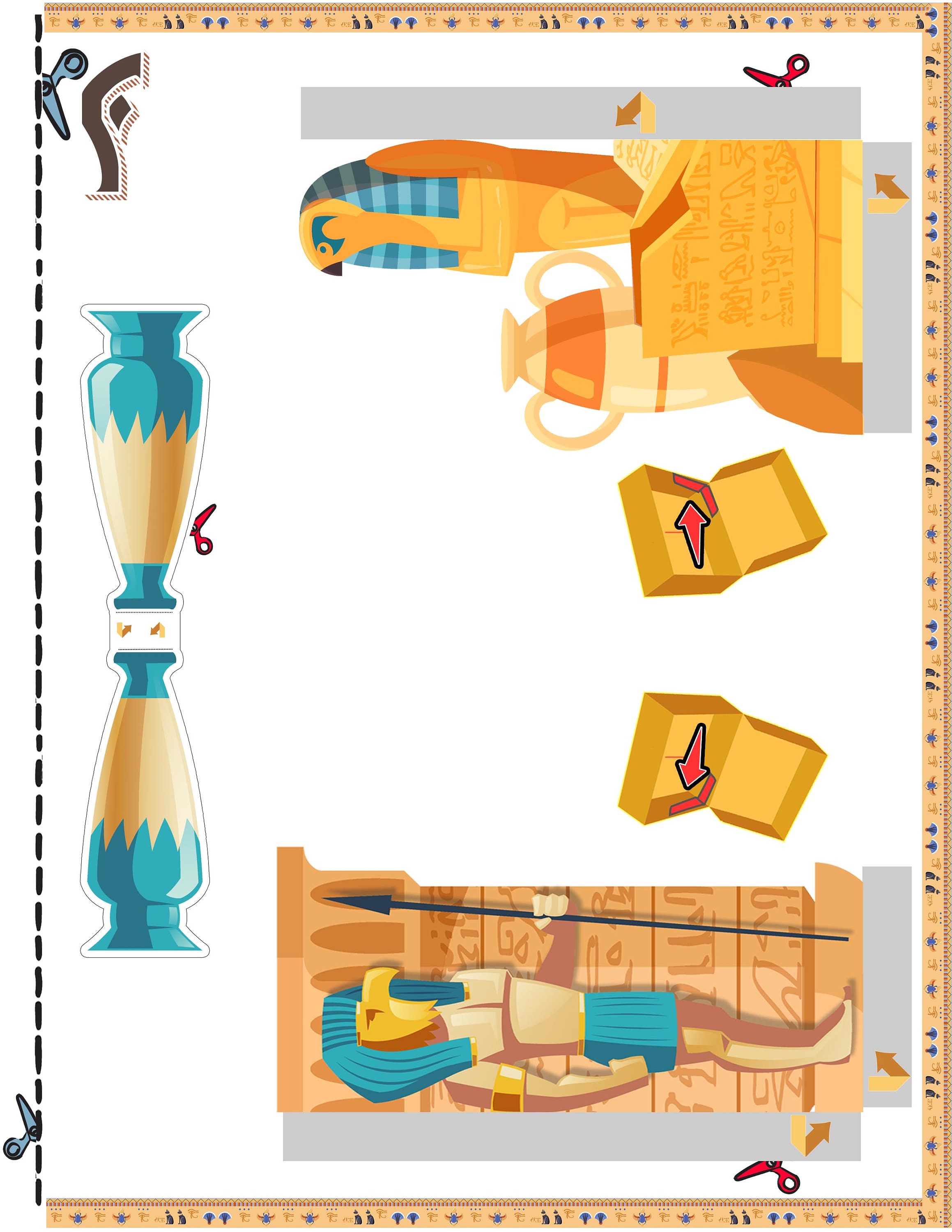 Printable Shoebox Diorama. Create Your Own Egyptian Landscape Scenery ...