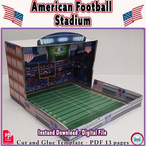 Mini Estádio de Futebol, Campo de Futebol, Campo de Futebol, Campo de Futebol, Jogo de Futebol de Papel, Presente para Fãs de Futebol, Gol de Campo, Gol de Campo de Futebol, PDF