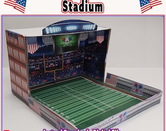 Mini Football Stadium, Football Ground, Football Field, Gridiron, Paper Football Game, Football Fan Gift,Field Goal,Football Field Goal, PDF