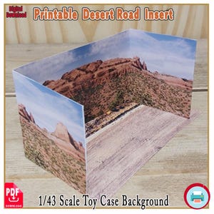 1/43 Maßstab 1: 43 Wüste Straße Diorama - Druckbare Kulisse (PDF)