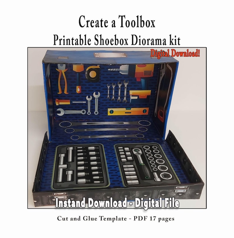 DIY Paper Toolbox Gift Box Template (digital Download) - Etsy