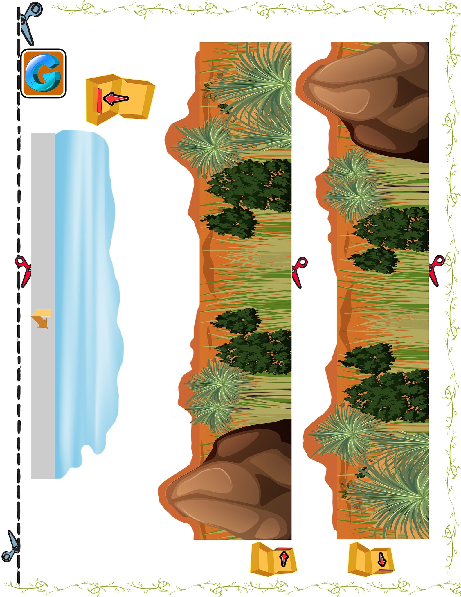 Printable Shoebox Diorama Kit, Create a Savanna Habitat, Animals ...