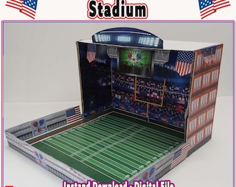 Mini Football Stadium, Football Ground, Football Field, Gridiron, Paper  Football Game, Football Fan Gift,Field Goal,Football Field Goal, PDF