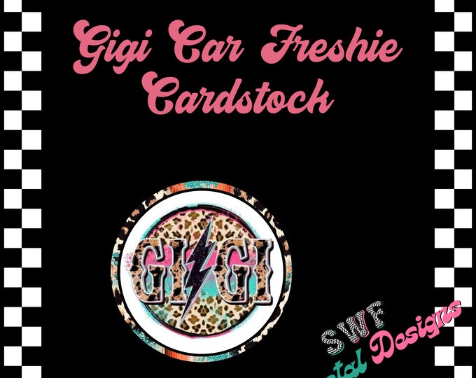 Gigi Car Freshie Cardstock, Mothers Day Cardstock, Freshie Cardstock Image, Gigi Freshies, Leopard Gigi Cardstock, Cardstock Images
