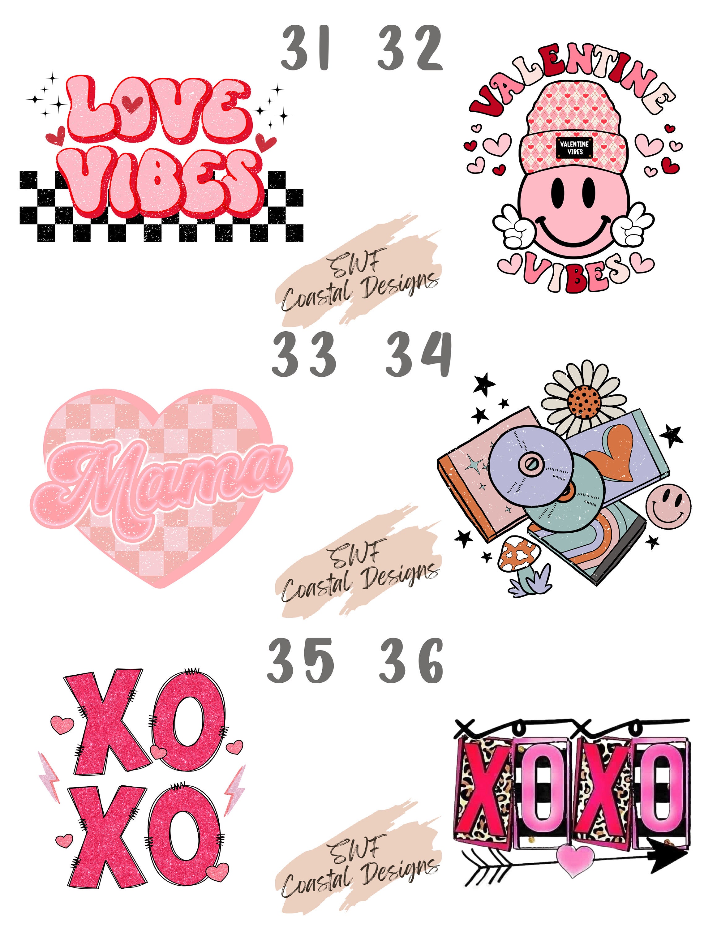 Valentine Retro Cardstock, Retro Freshies, Vintage Valentines, Freshie