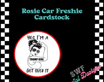 Rosie Car Freshie Cardstock, Riveter Cardstock, Freshie Cardstock Image, Awareness Freshies, First Responder Cardstock, Cardstock Images