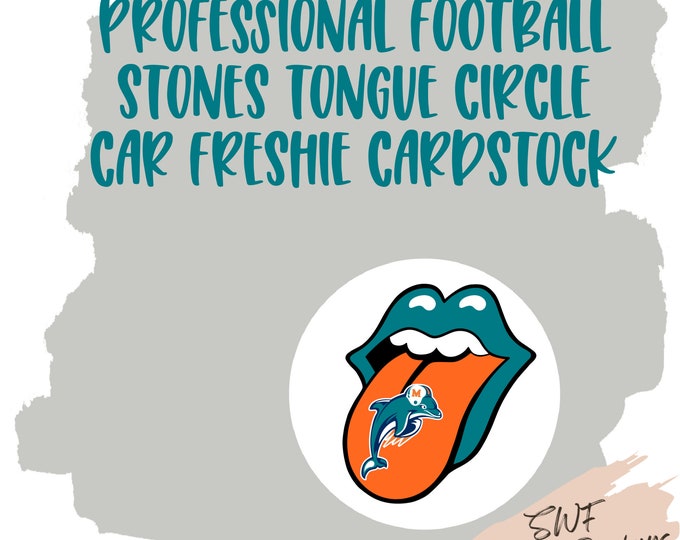 Professional Football Stones Tongue Circle Cutouts |  Stones Tongue Circle | Car Freshies Supplies | Football Fan | TWO for ONE