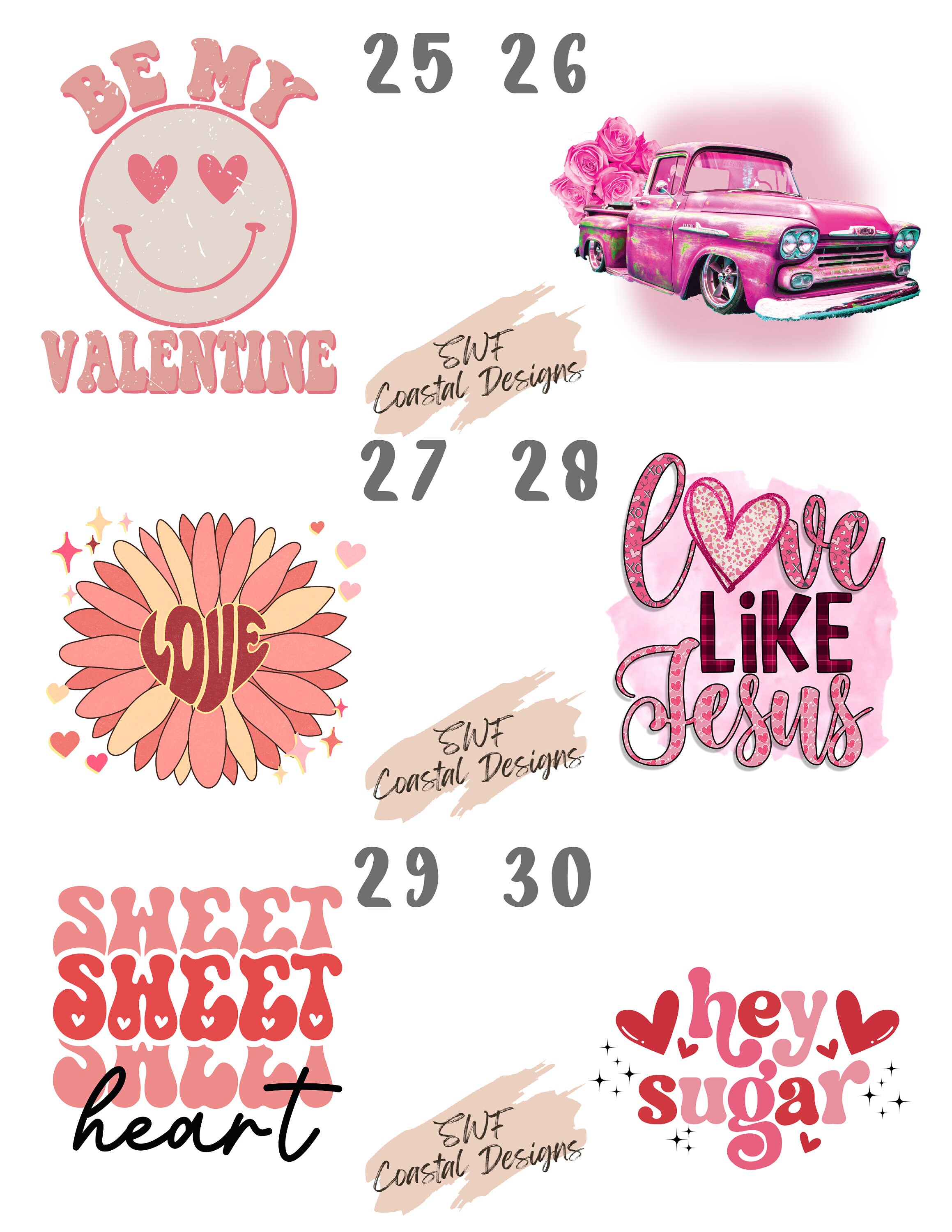 Valentine Retro Cardstock, Retro Freshies, Vintage Valentines, Freshie