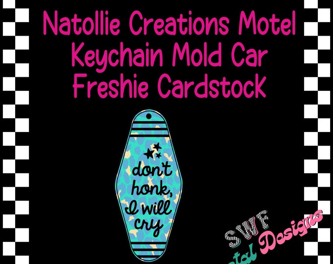 Motel Key Freshie Cardstock, Motel Key Freshie, Freshie, Natollie Creations, Custom Mold Cardstock, Air Freshener Cardstock, Car Freshies