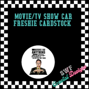 TV Shows Cardstock, Movie Cardstock, Cardstock Rounds, Freshies, Car Air Freshener, Cardstock Images, Cardstock Freshies, TV Freshies